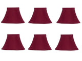 UpgradeLights Set of 6 Red 6" Bell Shade Chandelier Lamp Shades Mini Clip on Shade