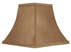 Bronze 10 Inch Square Bell Washer Lampshade Replacement with Matching Harp and Finial