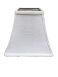Upgradelights White Linen 8 Inch Square Bell Candle Stick Clip On Lampshade 4x8x7