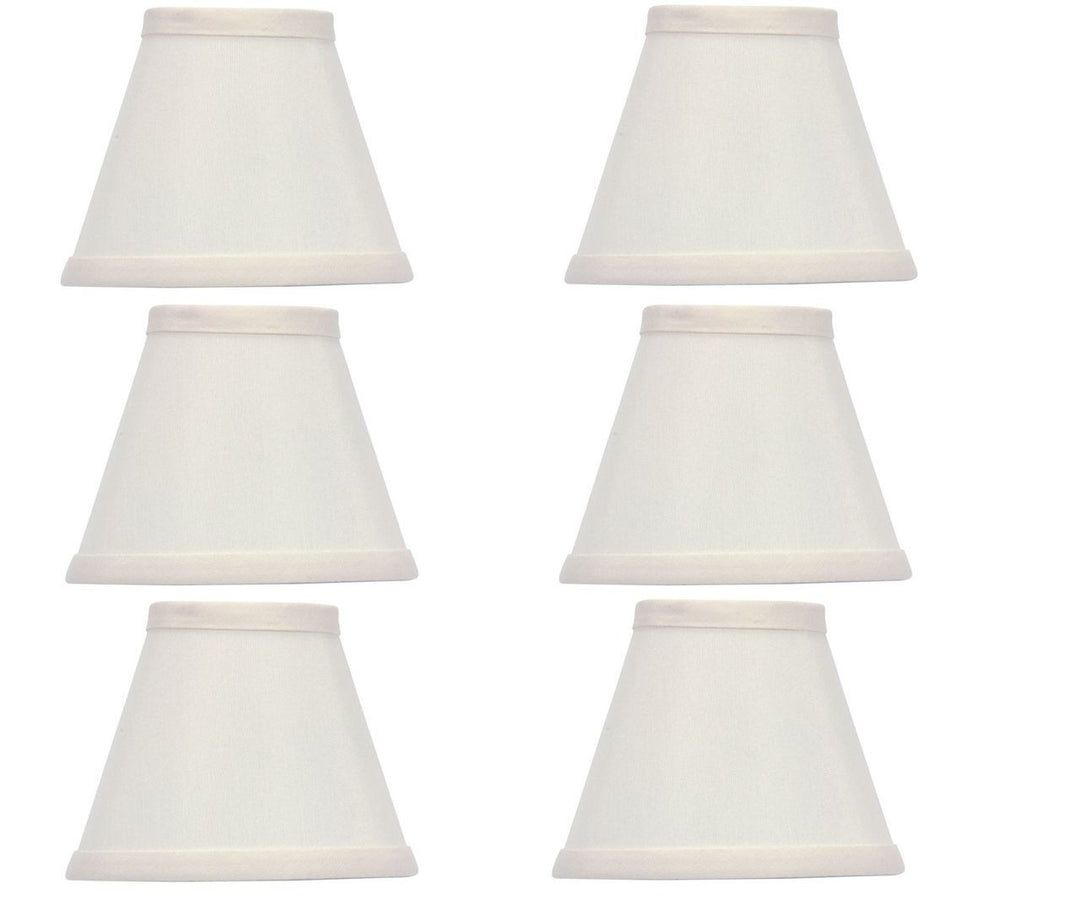 UpgradeLightsÌÎå«Ì´åÂ White Silk Chandelier Lamp Shade|  Set of Six Shades|  5 Inch Empire |  Clips Onto Bulb. (White Silk)