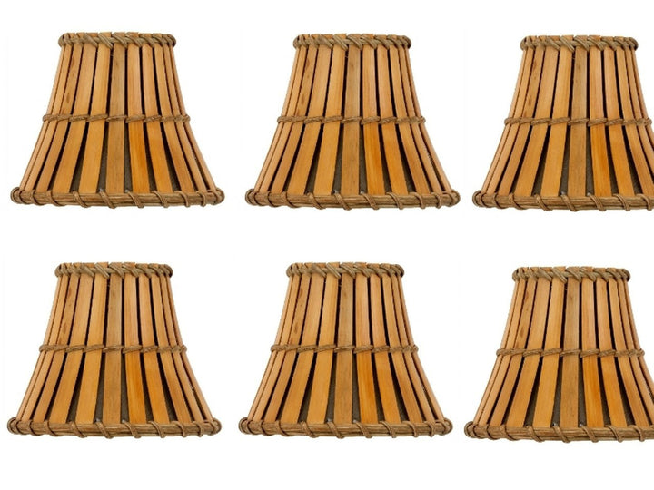 UpgradeLightsÌÎå«Ì´åÂ Set of 6 Bamboo Style 5 Inch Mini Chandelier Shades Clip on Shades
