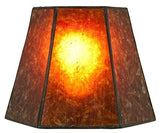 Amber Mica 8 Inch Hexagonal Drum Lampshade with Uno Fitter 5.25x8x6