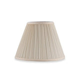Eggshell Mushroom Pleat 10 Inch Clip on Lampshade Replacement (6x10x7.5)
