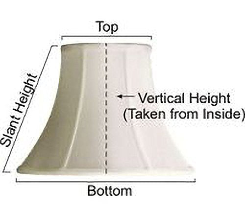 White Silk 10 Inch Rectangular Pagoda Lamp Shade with Matching Harp and Finial