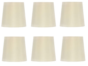 UpgradeLights White Silk 5 Inch Euro Style Drum Chandelier Lamp Shades ( Set of 6 )