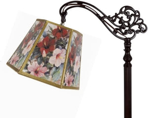 White Floral Hex 12 Inch Uno Lampshade Replacement