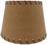 Kraft Parchment Stitched Trim 12 Inch Slip Uno Lamp Shade