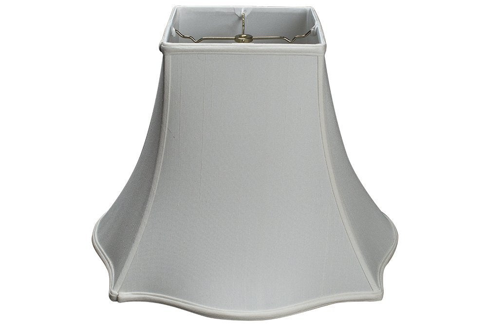 Off White Shantung Silk 16 Inch Pregnant Bell Lamp Shade 7x16x12