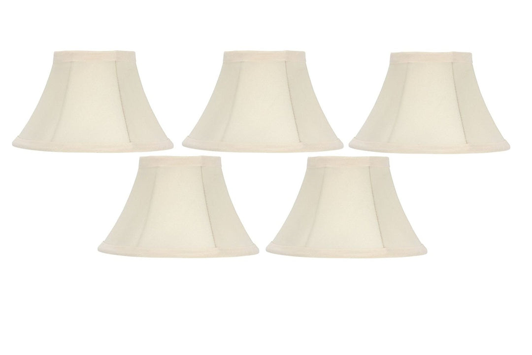 Upgradelights Set of 5 Bell Clip On 6 Inch Chandelier Lampshade Replacement 3x6x4.25