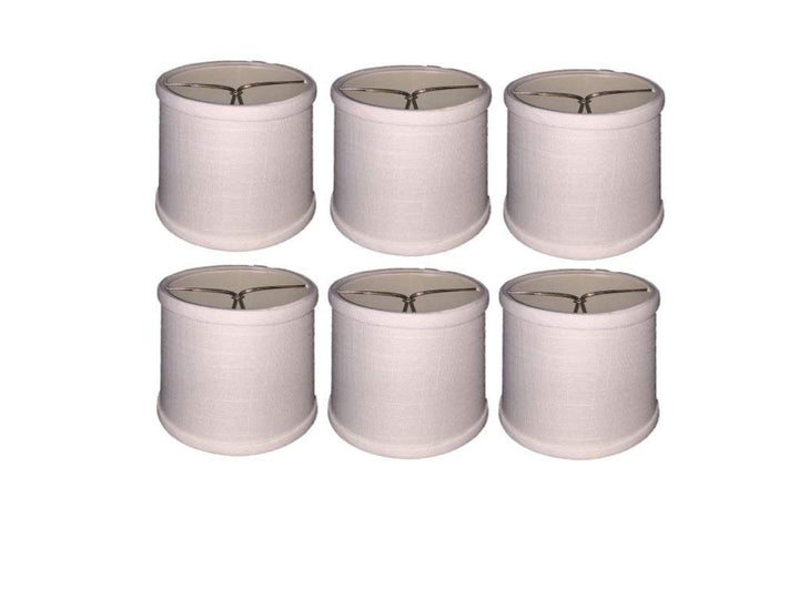 Upgradelights 5 Inch Tapered Drum Clip On Chandelier Lampshades (Set of six) 4x5x5