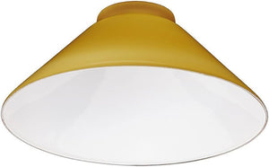 Amber Glass Cone Shade with 2.25 Inch Fitter
