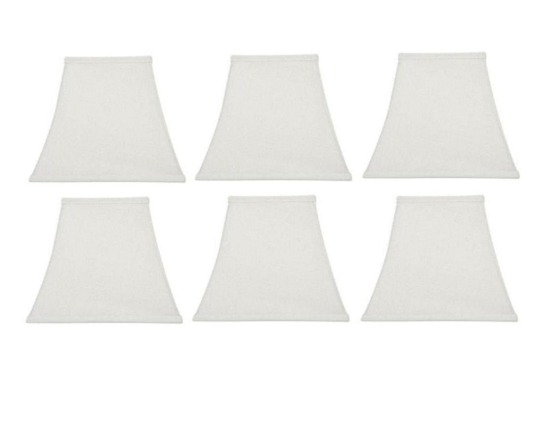 Square Bell 6 Inch Clip On Chandelier Lampshade (Set of 6) 3x6x6