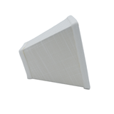 White Linen Six Inch Square Mission Style Nickel Clip On Chandelier Lampshade