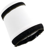 White with Black Trim 4 Inch Empire Clip On Chandelier Lamp Shade