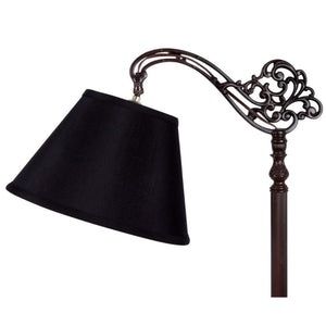 Black Silk 12 Inch Empire Lampshade with Uno Fitter