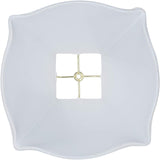 White Silk 12 Inch Pregnant Bell Lamp Shade with Matching Harp and Finial