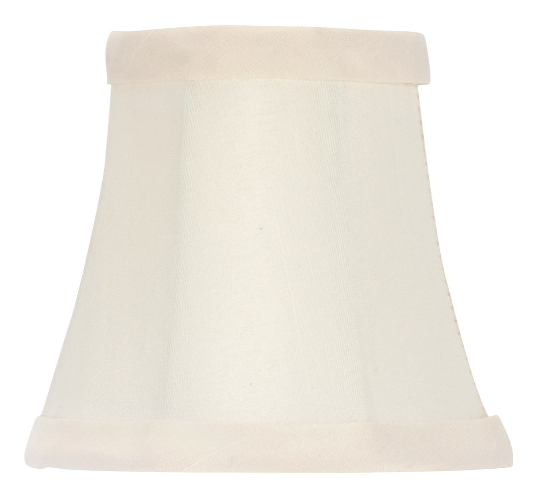 UpgradeLights Soft White Belgium Linen 4 Inch Flared Bell Clip On Chandelier Lampshade
