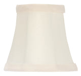 UpgradeLights Soft White Belgium Linen 4 Inch Flared Bell Clip On Chandelier Lampshade
