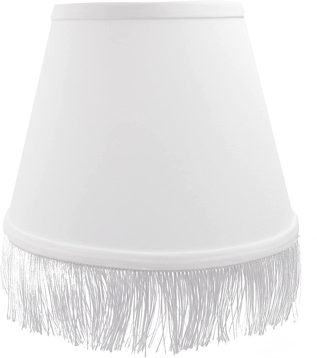 Shantung Silk Empire 8 inch Clip On Lamp Shade with Fringe