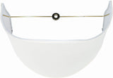 Wall Sconce Larger Shield Half Lamp Shade 16 Inch Eggshell Silk