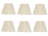 UpgradeLights Set of Six European Drum Chandelier Lamp Shade Silk Eggshell Color(Ui6)