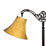 Tan Leatherette 12 Inch Bell Lampshade with Uno Fitter 8x12x8.5