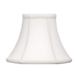 Upgradelights Off White Anna Rayon 9 Inch Regular Bell Washer Lampshade with Matching Harp and Finial