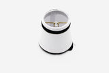 White with Black Trim 4 Inch Empire Clip On Chandelier Lamp Shade