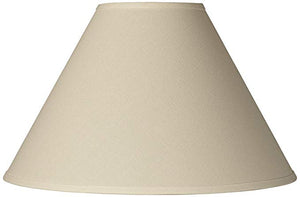 Beige Linen 10 Inch Round Flare Chimney Style Oil Lampshade Replacement
