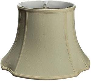 Eggshell Silk 13 Inch French Oval Shantung Lampshade with Matching Harp and Finial