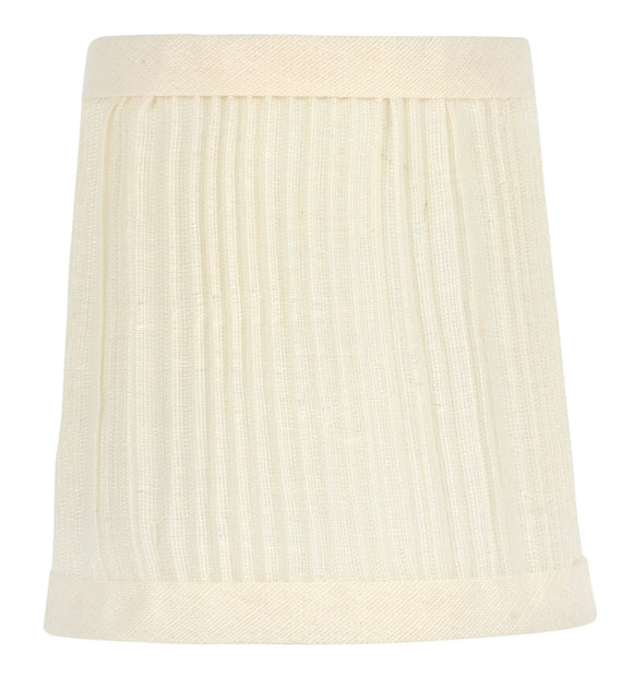 UpgradeLights Pleated Eggshell 4 Inch Retro Drum Chandelier Lamp Shades