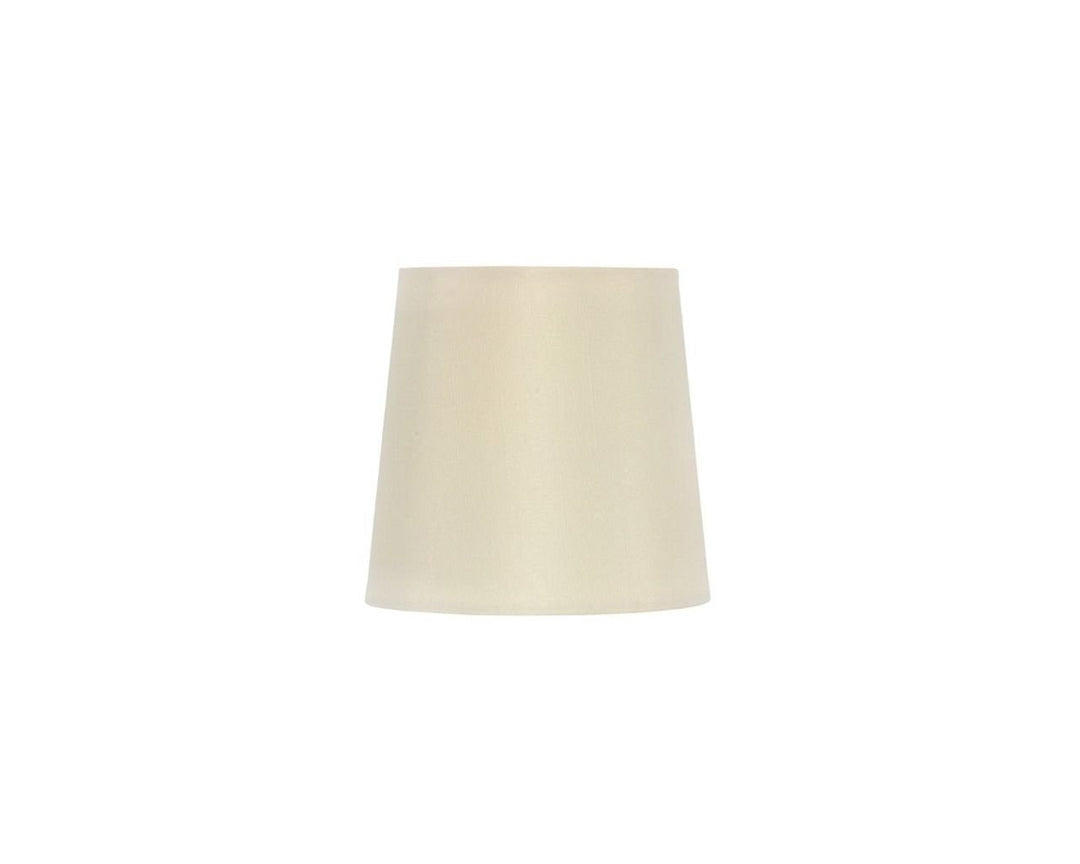 Upgradelights Five Inch Clip on Chandelier Lampshade with Nickel Bulb Clip (Eggshell)