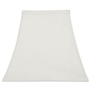 Upgradelights White Silk 12 Inch Tapered Square Bell Lampshade Replacement