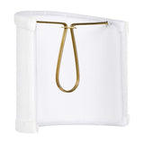 4 Inch Wall Sconce Shield Clip On Lamp Shade (White Linen)