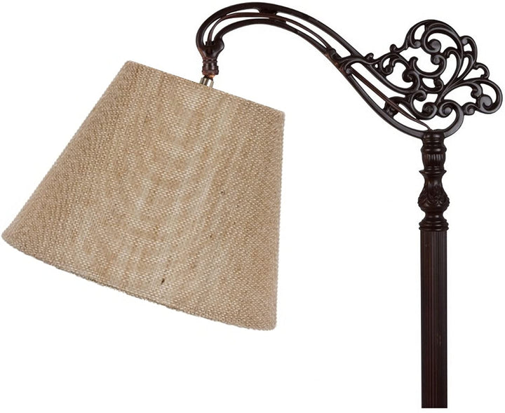 Beige Burlap 8 Inch Empire Lampshade with Uno Fitter
