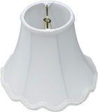 Off White Silk 8 Inch Scalloped Clip On Lamp Shade