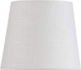 White Linen 4 Inch Clip on Retro Drum Chandelier Lampshade Set of Six