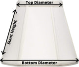 Eggshell Mushroom Pleat 12 Inch Washer Lamp Shade with Matching Harp and Finial