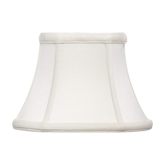 Upgradelights Off White Supreme Satin 8 Inch Regular Bell Oval Clip On Lampshade