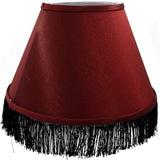 Shantung Silk Empire 12 Inch Uno Lamp Shade with Fringe