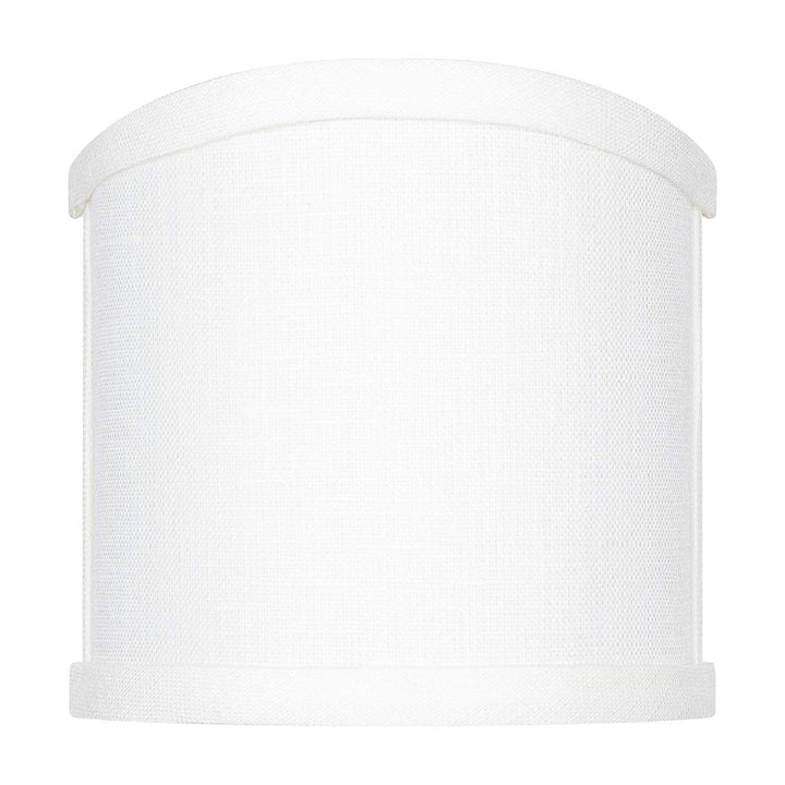 4 Inch Wall Sconce Shield Clip On Lamp Shade (White Linen)