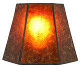 Amber Mica 10 Inch Hexagonal Drum Lampshade with Uno Fitter 6 X 10 X 7