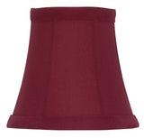 UpgradeLights Red Silk 4 Inch Flared Bell Clip On Chandelier Lampshade