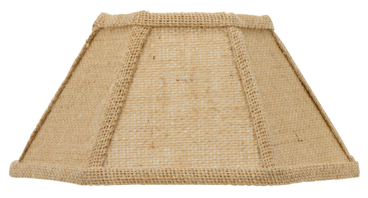 Upgradelights Beige Burlap 10 Inch Hex Shaped Chimney Style Lampshade Replacement