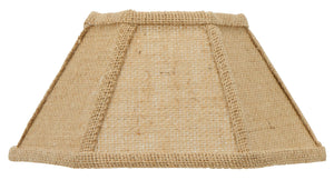 Upgradelights Beige Burlap 10 Inch Hex Shaped Chimney Style Lampshade Replacement