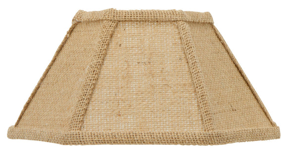 Upgradelights Beige Burlap 10 Inch Hex Shaped Chimney Style Lampshade Replacement