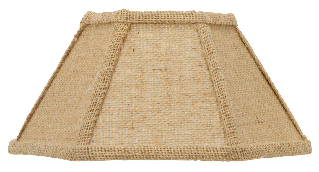 UpgradeLights Beige Burlap 14 Inch Hex Shaped Chimney Style Oil Lampshade Replacement