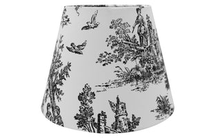 Black and White French Toile 10 Inch Empire Uno Lamp Shade