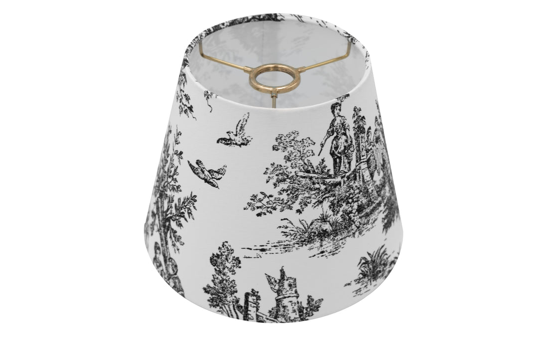 Black and White French Toile 10 Inch Empire Uno Lamp Shade