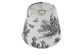 Black and White French Toile 10 Inch Empire Uno Lamp Shade